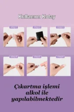 240 Adet UV Işıkla Yapışan Çift Tafraflı Tırnak Yapıştırıcı Bant Cilde Zarar Vermez - Görsel 3