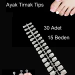 30 Adet Ayak Takma Tırnağı Jel Takma Tırnak 15 Farklı Boy Yeni Nesil Her Bedene Uygun