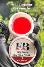 30ml 3D Nail Art Hamur Jel Kırmızı Renk Protez Tırnak Jeli Non-Stick Hamur Jel - Görsel 5