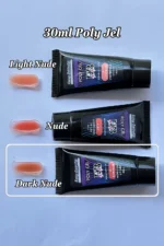 30ml Dark Nude Protez Tırnak Jeli Poly Jel Evde Kolay Protez Tırnak Yap! Polygel Polijel Poly Gel - Görsel 4