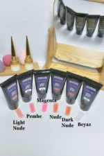 30ml Magenta Pembe Protez Tırnak Jeli Poly Jel Kolay Protez Tırnak Polygel Polijel Poly Gel - Görsel 4