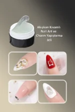 3D Nail Art Jeli ve Charm Yapıştırıcı Jel Tırnak Süsleme Çarm Yapıştırıcısı - Görsel 3
