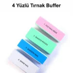 4 Yüzlü Tırnak Buffer Tırnak Parlatma Bloğu Zımpara Buffer