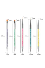 5 Adet Nail Art Fırça Seti Fırçalı Tırnak Süsleme Desen Seti Dot Kalemi Tırnak Boyama - Görsel 8