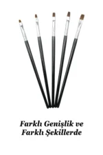 5 Adet Protez TIrnak Jel Fırçası Nail Art Fırça Seti Builder Jel ve Poly Jel Fırçası - Görsel 2