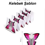 50 Adet Kelebek Protez Tırnak Uzatma Şablon Jel Alt Form Şablonu