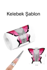 50 Adet Kelebek Protez Tırnak Uzatma Şablon Jel Alt Form Şablonu - Görsel 2
