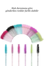 50 Adet Profesyonel Kirpik Fırçası Paketi Kaş Kirpik Tarama Fırçası - Görsel 2