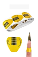 500 Adet Gold Protez Tırnak Uzatma Şablon Jel Alt Form Şablonu. Gitar Şablon - Görsel 3