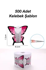 500 Adet Kelebek Protez Tırnak Uzatma Şablon Jel Alt Form Şablonu