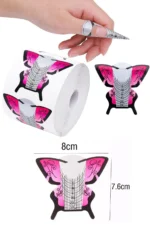 500 Adet Kelebek Protez Tırnak Uzatma Şablon Jel Alt Form Şablonu - Görsel 2