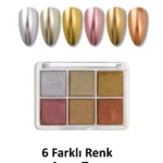 6 Renk Nail Art Tırnak Ayna Tozu Kullanımı Kolay Krom Tozu-03