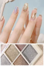 6 Renk Nail Art Tırnak Ayna Tozu Kullanımı Kolay Krom Tozu - Görsel 3