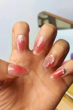 24 Adet Balerin Takma Tırnak Seti Orta Uzun Desenli Takma Tırnak Yapıştırıcı Set Hediye Z356 - Görsel 6