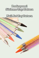 Nail Art - Profesyonel Tırnak Süsleme Taş Tutucu Mum Kalemi Çift Taraflı