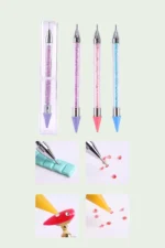 Nail Art - Profesyonel Tırnak Süsleme Taş Tutucu Mum Kalemi Çift Taraflı - Görsel 8