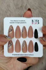 Badem Takma Tırnak Seti 24'lü Takma Tırnak W1457 - Görsel 4