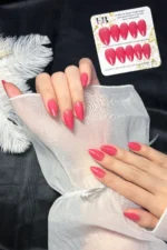 Kısa Badem 24 Adet Takma Tırnak Seti W1605 - Görsel 3