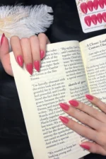 Kısa Badem 24 Adet Takma Tırnak Seti W1605 - Görsel 5