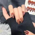 Kısa Badem 24 Adet Takma Tırnak Seti W1613