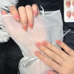 Kısa Badem 24 Adet Takma Tırnak Seti W1657