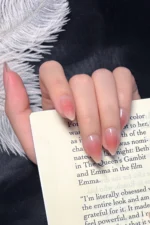 Kısa Badem 24 Adet Takma Tırnak Seti W1657 - Görsel 8