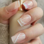 French Takma Tırnak Seti 24'lü Desenli Takma Tırnak Orta Uzunlukta W318