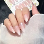 Ombre Badem Tırnak Orta Uzunluk 24 Adet Takma Tırnak Seti W480