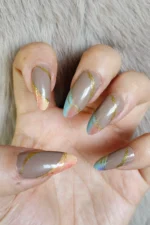 Badem Takma Tırnak Seti 24'lü Orta Uzun Çok Renkli W489 - Görsel 2