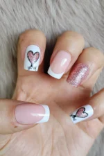 Kısa French Takma Tırnak Seti 24'lü Küt Tırnak W808 - Görsel 2