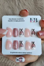 Kısa French Takma Tırnak Seti 24'lü Küt Tırnak W808 - Görsel 6