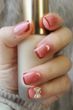 Kısa Kırmızı French Takma Tırnak Seti 24 Adet Z170 - Görsel 3