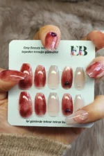 Balerin Takma Tırnak Seti 24'lü Desenli Takma Tırnak Z277 - Görsel 2