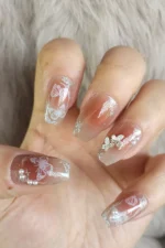 Balerin Takma Tırnak Seti 24'lü Desenli Tırnak Z322 - Görsel 2