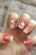 Kısa Kırmızı Takma Tırnak Seti 24'lü. Takma Tırnak Aksesuarları Hediye Z353