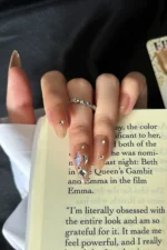 Badem Tırnak Nude Orta Uzun 24 Adet Takma Tırnak Seti Z523 - Görsel 6