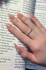 Badem Tırnak Nude Orta Uzun 24 Adet Takma Tırnak Seti Z523 - Görsel 7