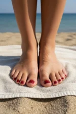 Ayak Takma Tırnak Bordo 24 Adet Ayak için Takma Tırnak-009-02 - Görsel 6