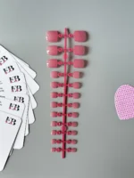 Ayak Takma Tırnak Pembe 24 Adet Ayak için Takma Tırnak-009-19