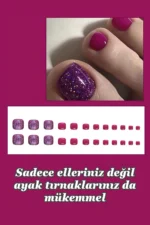 Ayak Takma Tırnak Simli 24 Adet Ayak için Takma Tırnak-F115 - Görsel 2