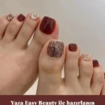 Ayak Takma Tırnak Simli Naturel 24 Adet Ayak için Takma Tırnak-F044