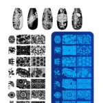 Baskı Plakası - Nail Art French Stamper, Desen Baskı Paleti. Stampa Plakası BC 1