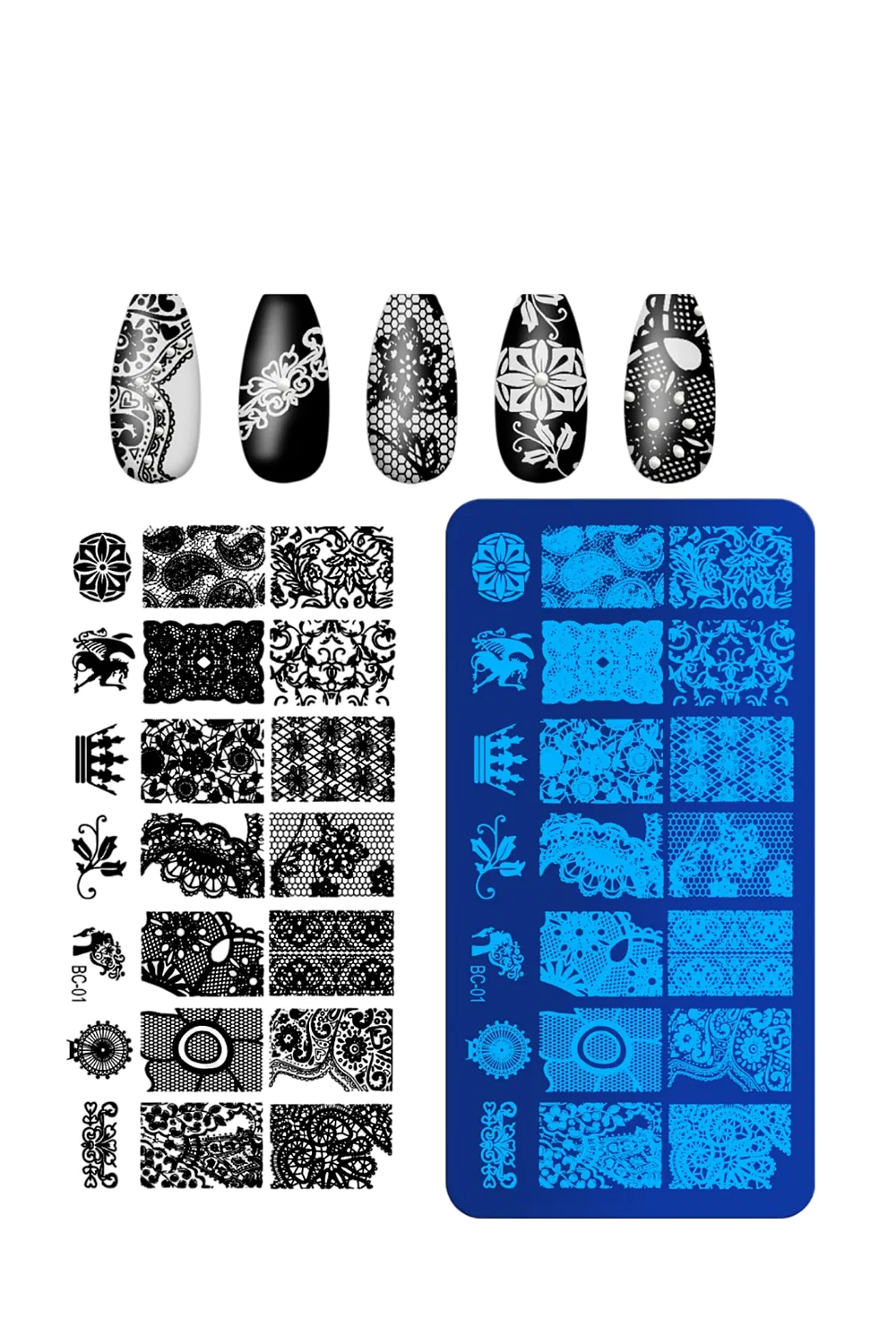 baski-plakasi-nail-art-french-stamper-desen-baski-paleti-stampa-plakasi-bc-1-1 Baskı Plakası - Nail Art French Stamper, Desen Baskı Paleti. Stampa Plakası BC 1 - Görsel 1