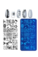 Baskı Plakası - Nail Art French Stamper, Desen Baskı Paleti. Stampa Plakası BC 13