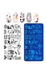 Baskı Plakası - Nail Art French Stamper, Desen Baskı Paleti. Stampa Plakası BC 14