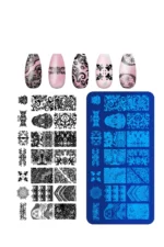 Baskı Plakası - Nail Art French Stamper, Desen Baskı Paleti. Stampa Plakası BC 2