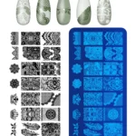 Baskı Plakası - Nail Art French Stamper, Desen Baskı Paleti. Stampa Plakası BC 3
