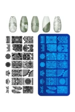 Baskı Plakası - Nail Art French Stamper, Desen Baskı Paleti. Stampa Plakası BC 3