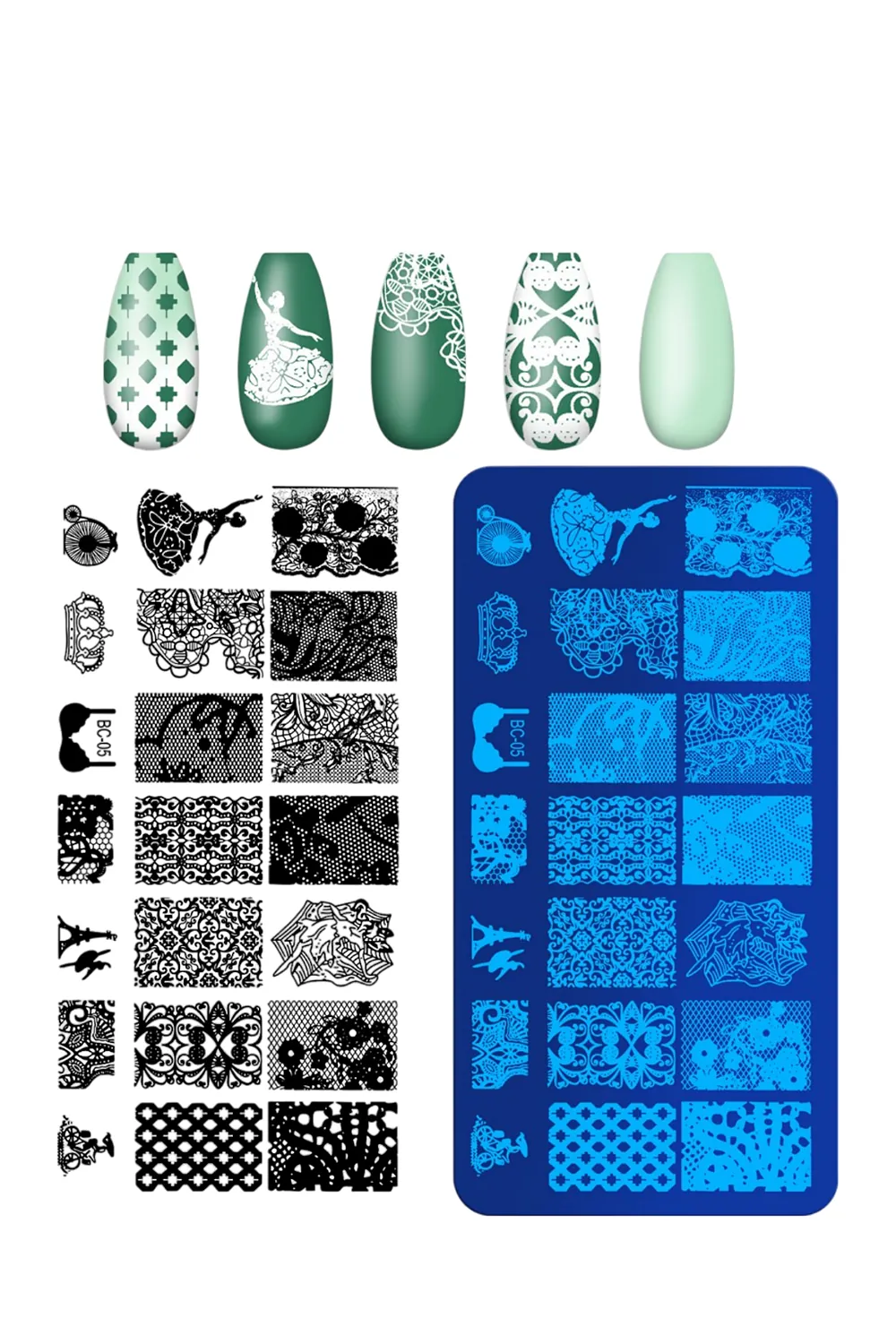 baski-plakasi-nail-art-french-stamper-desen-baski-paleti-stampa-plakasi-bc-5-1 Baskı Plakası - Nail Art French Stamper, Desen Baskı Paleti. Stampa Plakası BC 5 - Görsel 1