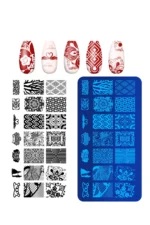 Baskı Plakası - Nail Art French Stamper, Desen Baskı Paleti. Stampa Plakası BC 6